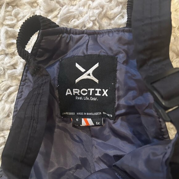 Arctix Kids Insulated Snow Bib Overalls, Black, Small - Picture 3 of 3